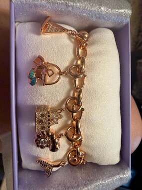 Bomb Party Charmelier Ocean Odyssey Rose Gold Plated Charm Bracelet BR97121